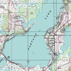 map portage lake topographic mytopo pinckney michigan